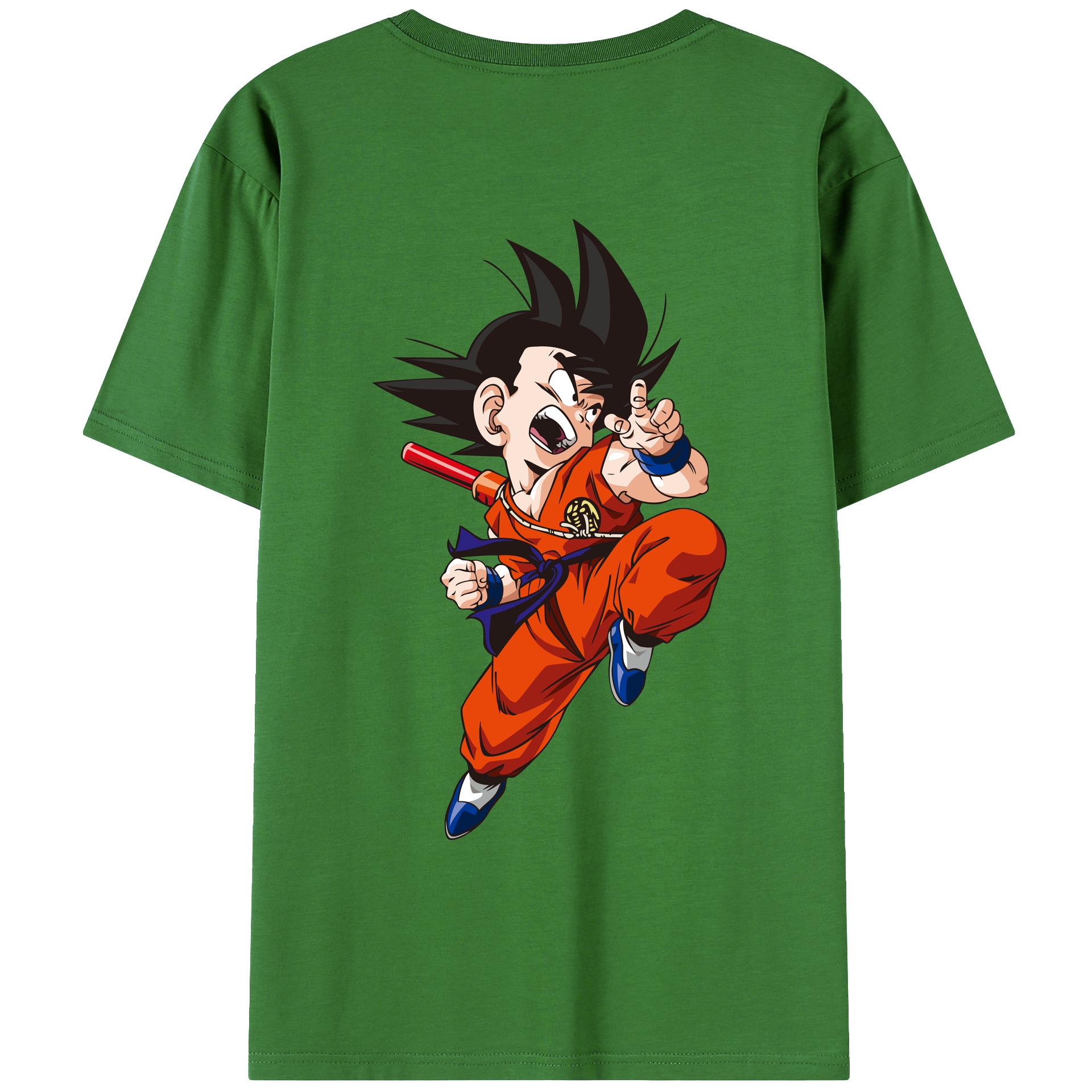 （画像用） ドラゴンボール 孫悟空（そん ごくう）Son Goku カカロット DRAGON BALL Kakarotto レディース半袖Tシャツ(バックプリント)